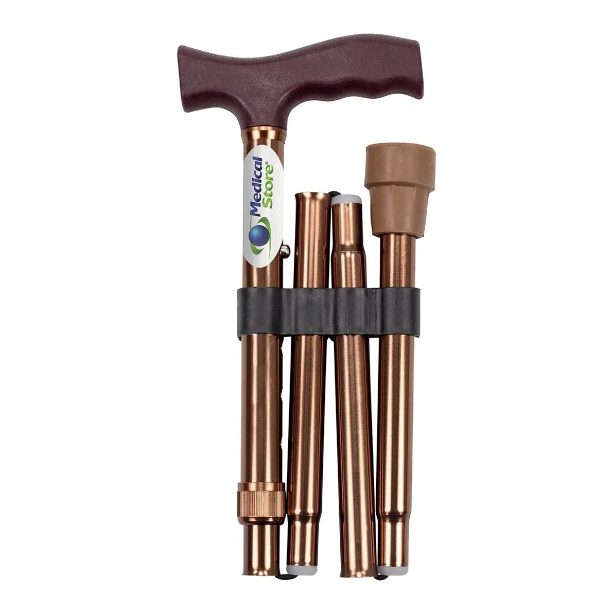 Bastón Plegable de Lujo Medical Store altura ajustable 76-99 cm