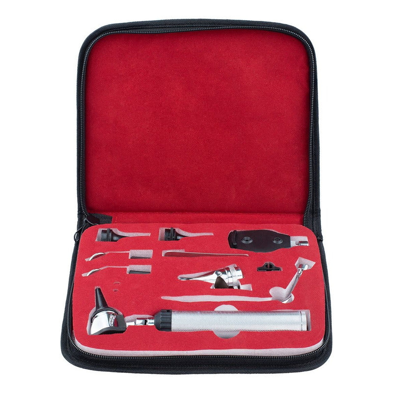 Estuche Kit Diagnostico Examen Medico Luz  Led Y Accesorios
