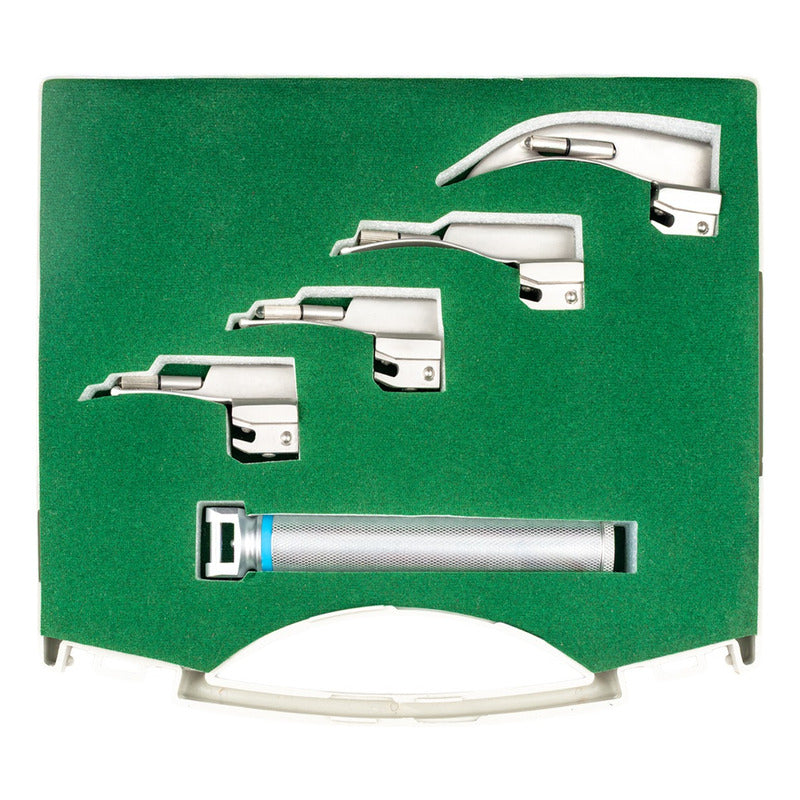 Estuche Laringoscopio Curvo Macintosh Luz Led Diagnostico