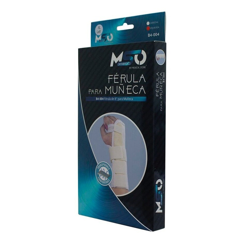 Muñequera Ortopédica MSO con Férula Anatómica Ajustable Soporte para Túnel Carpiano Esguince y Dolor de Muñeca