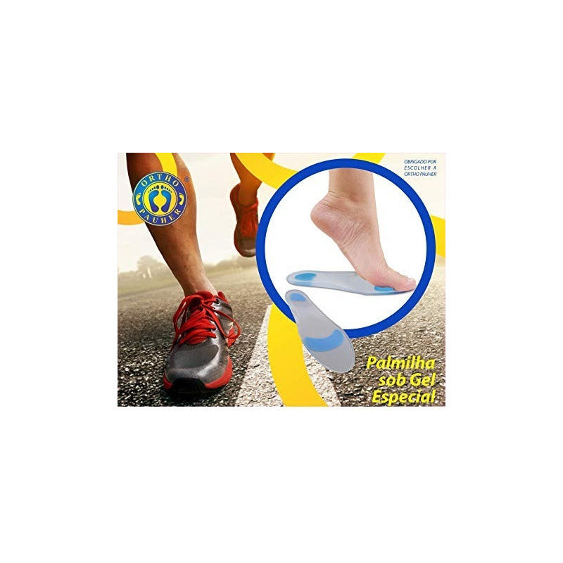 Plantilla Ortopédica Ortho Pauher de Silicón Premium 1 Par con Arco Elevado para Dolor de Pie y Fascitis Plantar