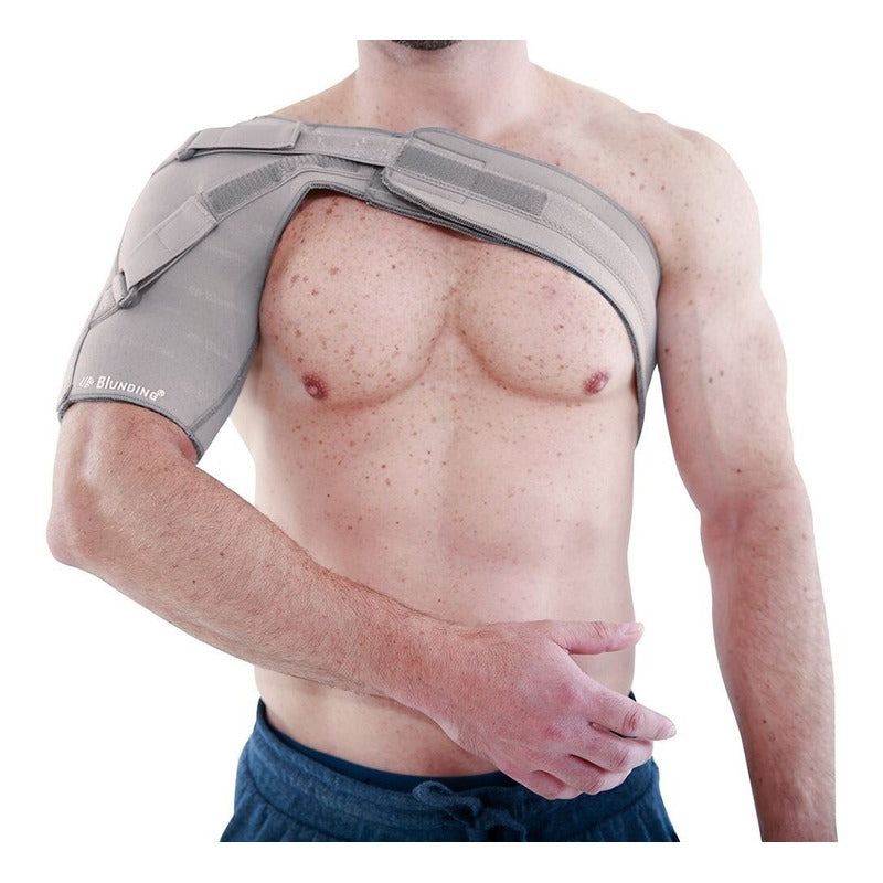 Ortesis Soporte de Hombro Ajustable Blunding con Limitación de Rango Neopreno Respirable para Rehabilitación Lesiones Deportivas