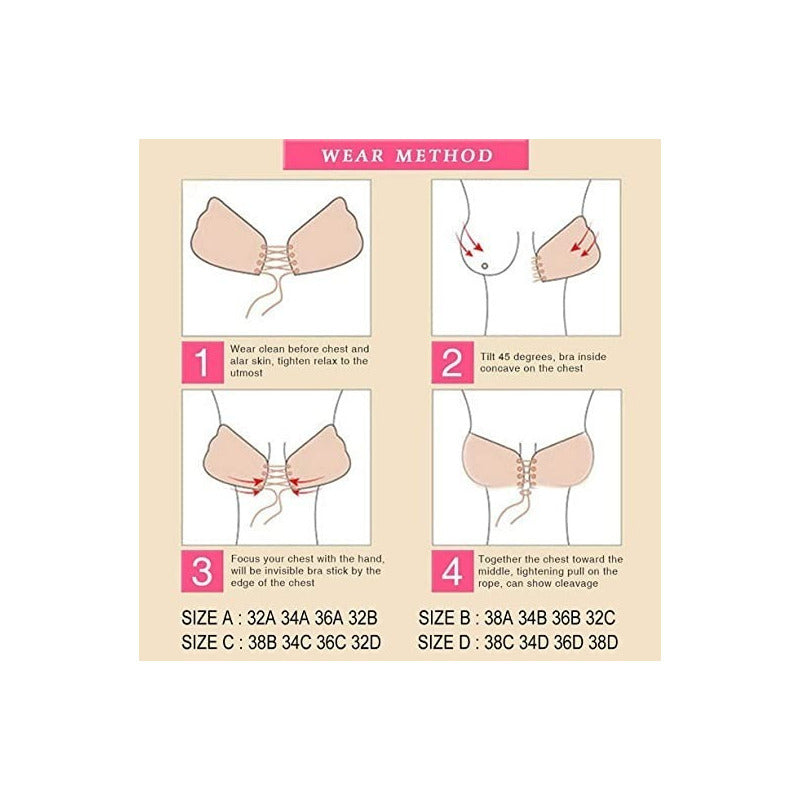 Bra Nubra Brasier Strapless Push Up Invisible Full