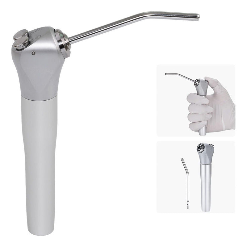 Jeringa Triple Dental Profesional Agua Aire y Spray de Acero Inoxidable con Punta Removible y Autoclavable Universal