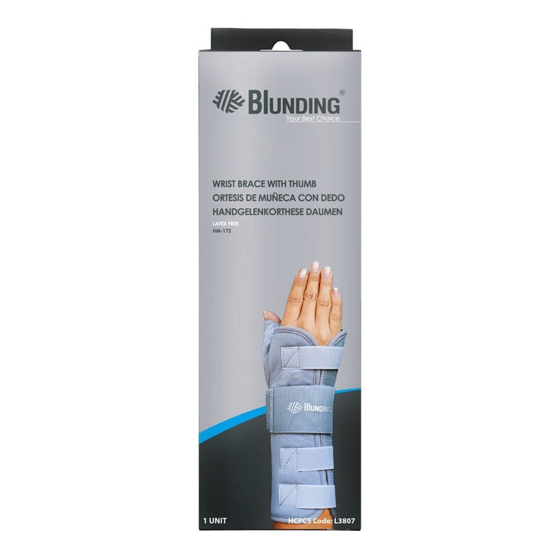 Ortesis Soporte de Muñeca con Dedo Pulgar Blunding Férula Anatómica de Aluminio Ajustable para Rehabilitación Médica
