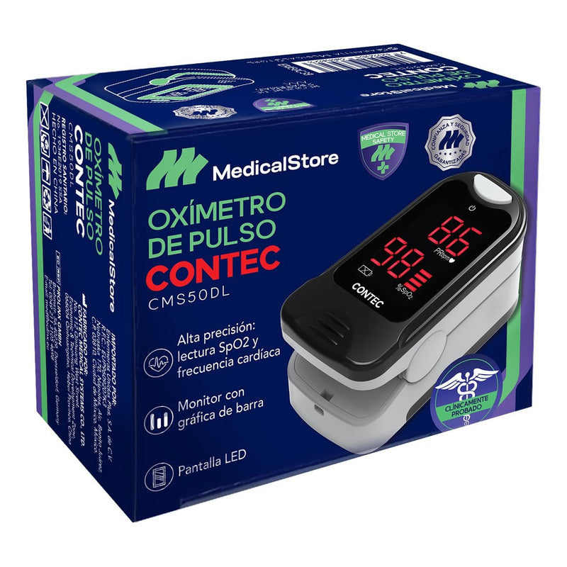 Oximetro De Pulso De Dedo Adulto Pediatrico Digital Portatil