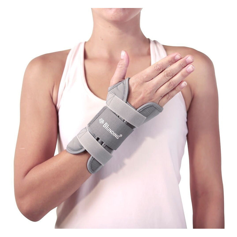 Muñequera Ortopédica con Férula de Aluminio Ajustable Blunding Soporte de Muñeca Ergonómico Reforzado para Lesiones Estabilizador de Muñeca para Rehabilitación