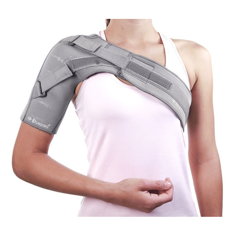 Ortesis Soporte de Hombro Ajustable Blunding con Limitación de Rango Neopreno Respirable para Rehabilitación Lesiones Deportivas