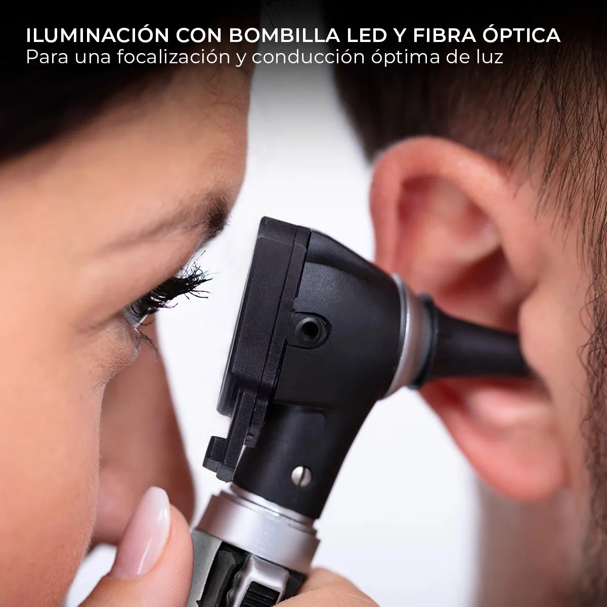 Otoscopio Medico Estudiante Con Estuche Espéculos y Lupa 3x para Consultorio