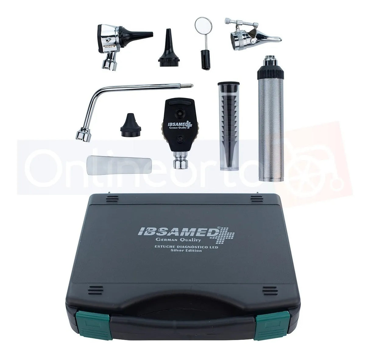 Estuche de Diagnóstico Médico Oftalmoscopio y Otoscopio Luz LED con Especulos, Depresor Lingual y Lámparas para Diagnóstico Médico