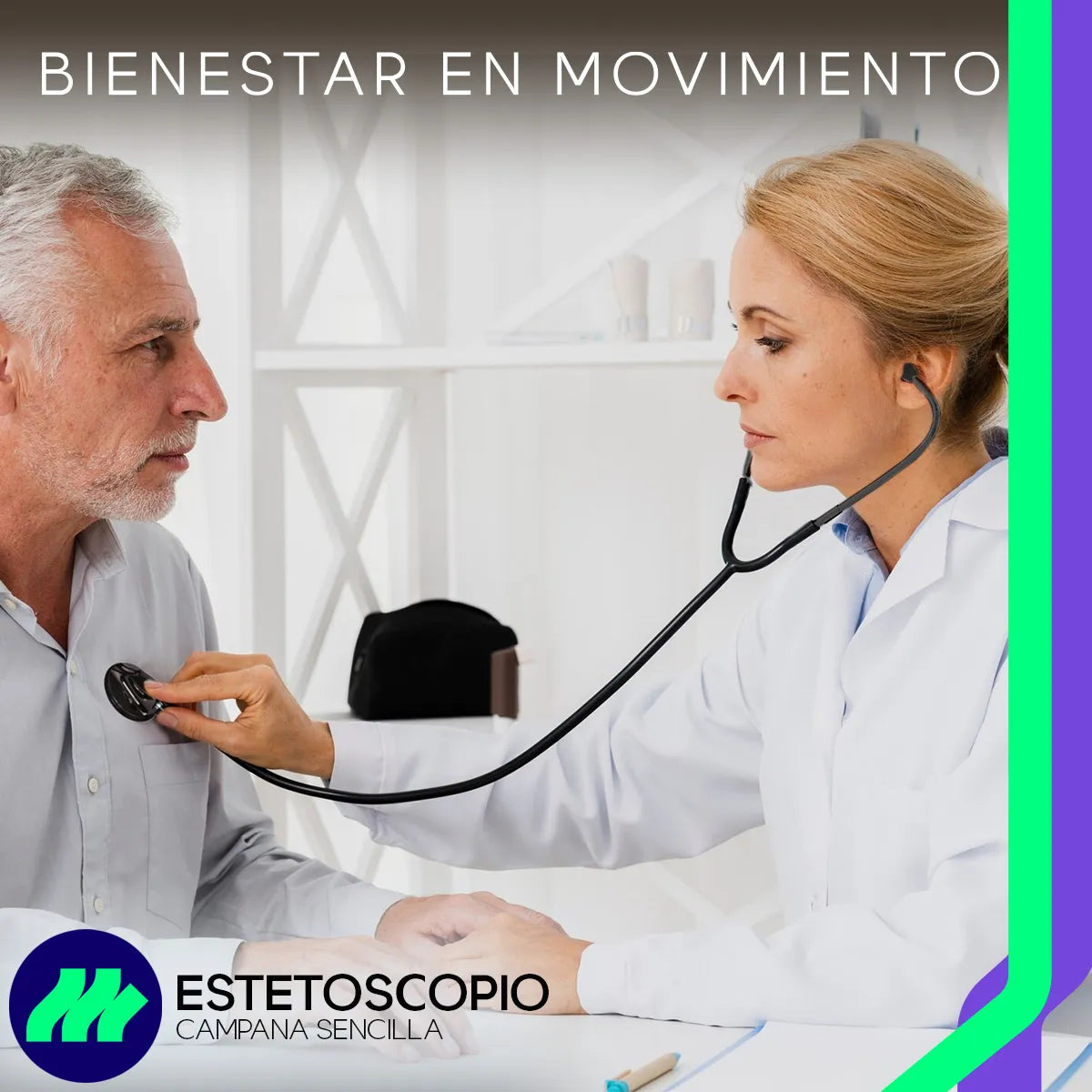 Estetoscopio Médico Contec SC12 Campana Sencilla Ergonomía Profesional Alta Sensibilidad Acústica Uso Clínico en Hospitales y Clínicas