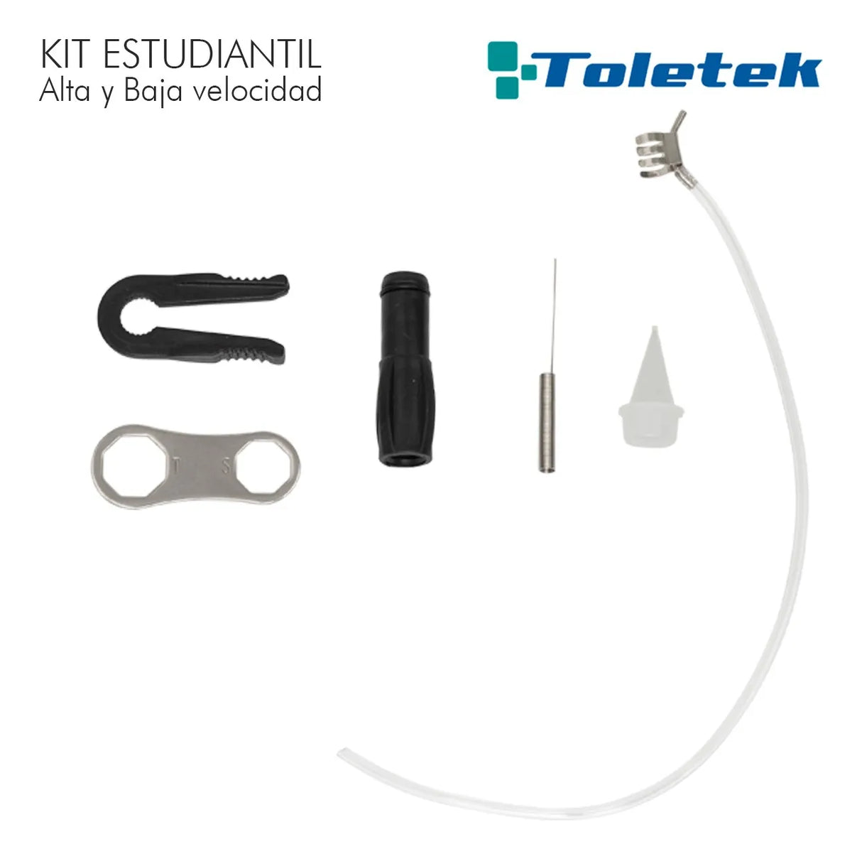 Kit Dental Profesional para Estudiantes Toletek con Motor Pieza de Alta y Baja Velocidad Recta y Contrángulo