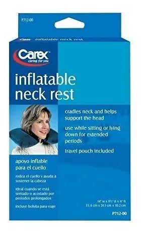 Almohada Cojin Inflable Cuello Relajante Viaje Marca Carex