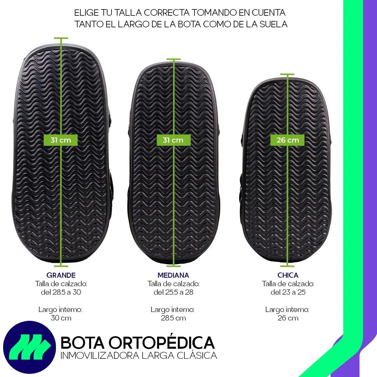 Bota ortopédica inmovilizador de tobillo con cintas de ajuste de velcro para un soporte personalizado.