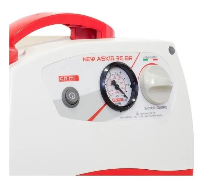 Equipo Aspirador de Secreciones 36 Litros Portátil CA-MI New Askir 36 BR para Uso Médico y Clínico