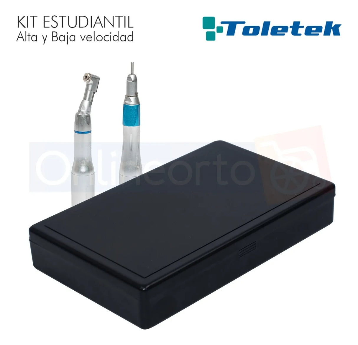 Kit Dental Profesional para Estudiantes Toletek con Motor Pieza de Alta y Baja Velocidad Recta y Contrángulo