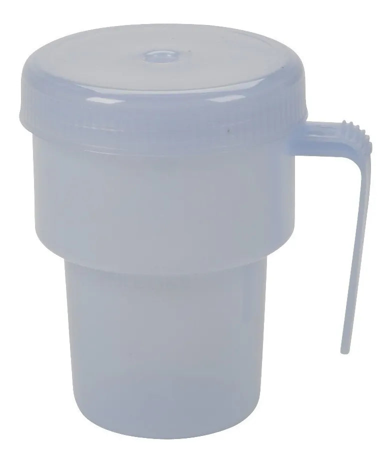 Vaso De Una Manija Con Tapa Para Usar Con Popote Marca Drive