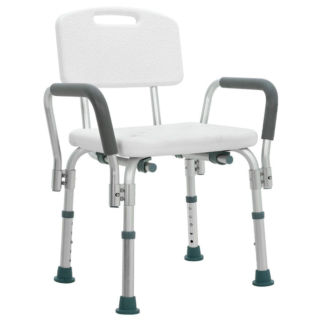Silla para baño adultos mayores con respaldo y asiento antiderrapante Medical Store.
