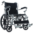 Silla de Ruedas Plegable de Lujo con ruedas todoterreno y respaldo reclinable