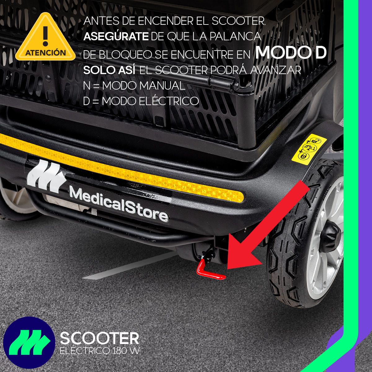 Asiento acolchado del scooter eléctrico 4 ruedas para adultos mayores