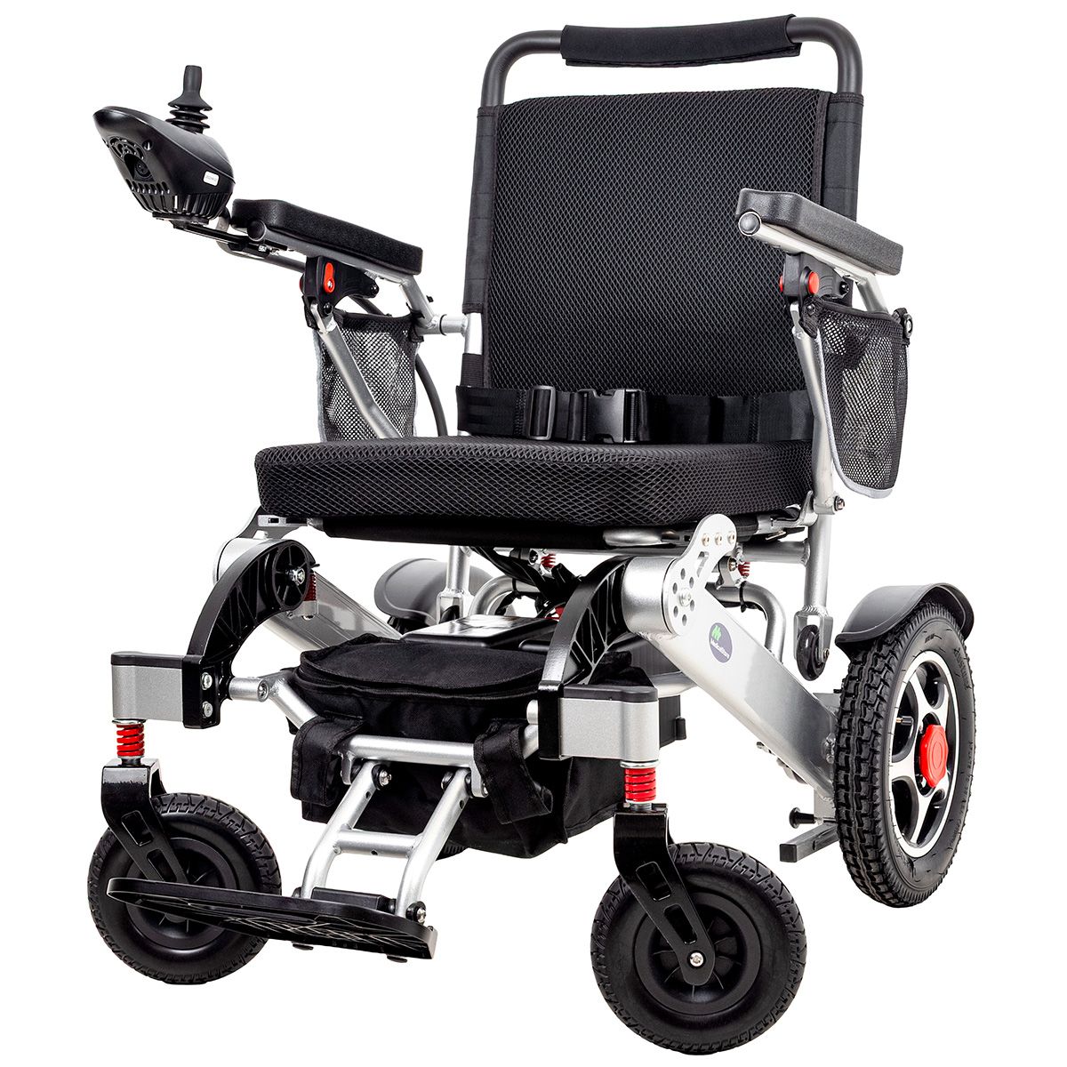 Silla eléctrica plegable con joystick para adultos mayores, ideal para movilidad cómoda y segura.