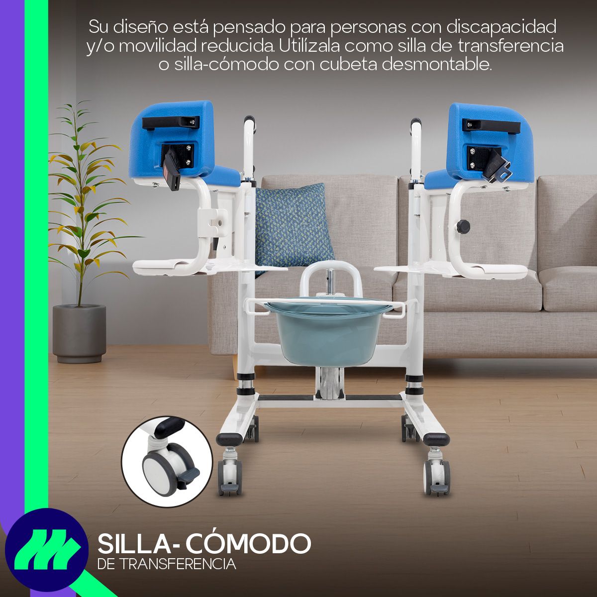 Incluye soporte para porta suero, ideal para uso clínico y hospitalario durante la atención del paciente.