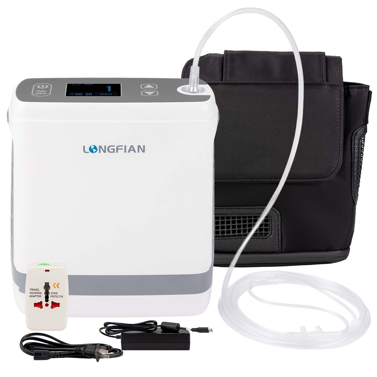 Concentrador de Oxígeno Longfian 5L portátil para uso médico y doméstico