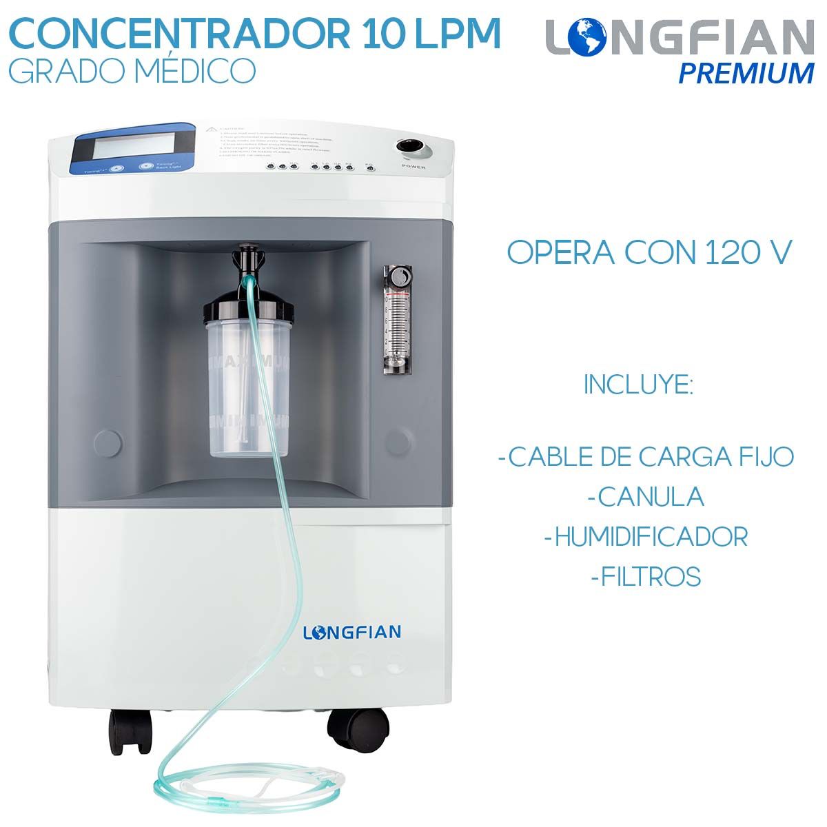Pantalla LCD del Concentrador de Oxígeno Longfian 10 Litros