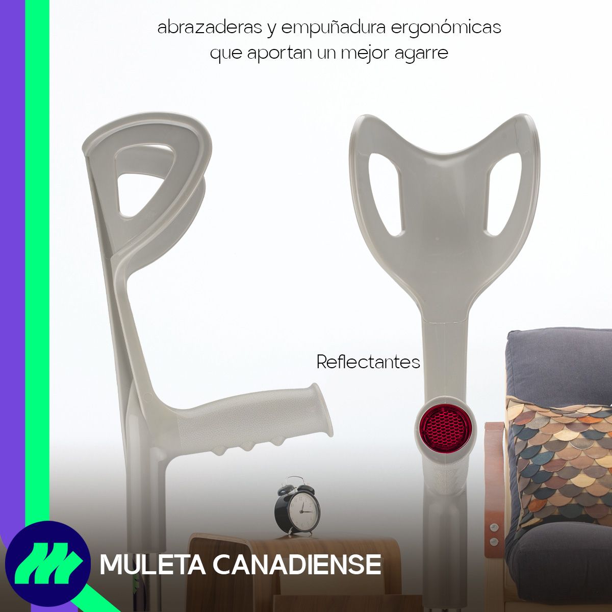 Estructura tubular de aluminio que combina ligereza con alta resistencia.