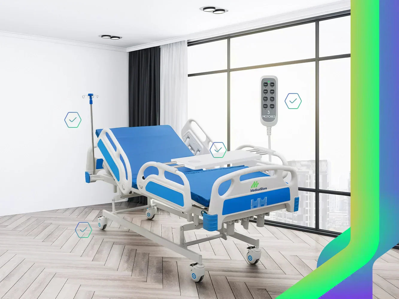 Accesorios para cama hospitalaria