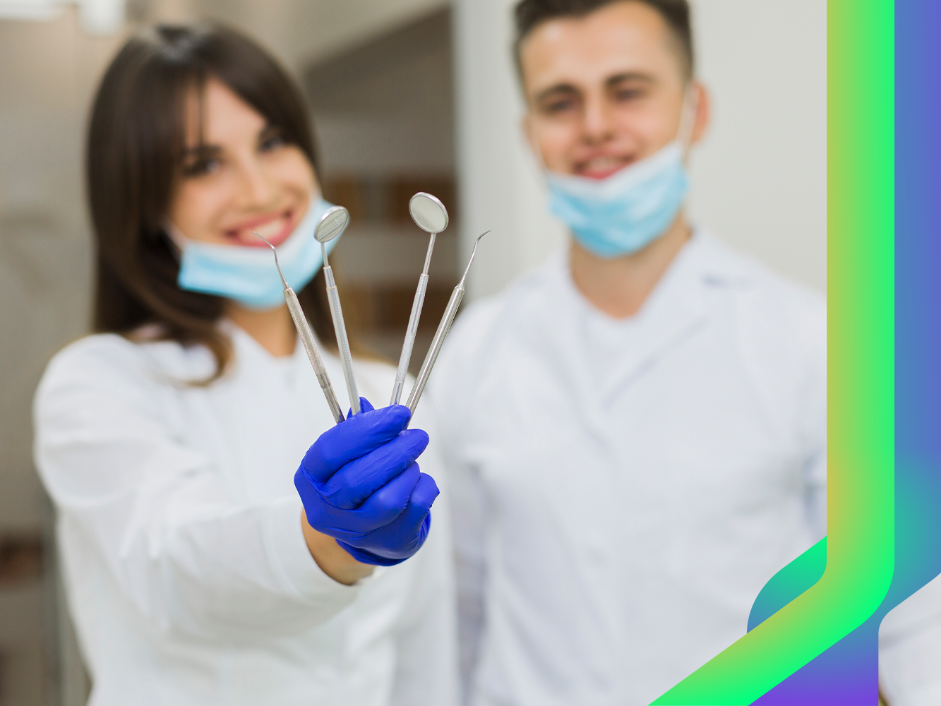Material de odontología en entorno profesional