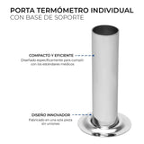 Porta Termometro Individual Acero Inoxidable Efecto Espejo