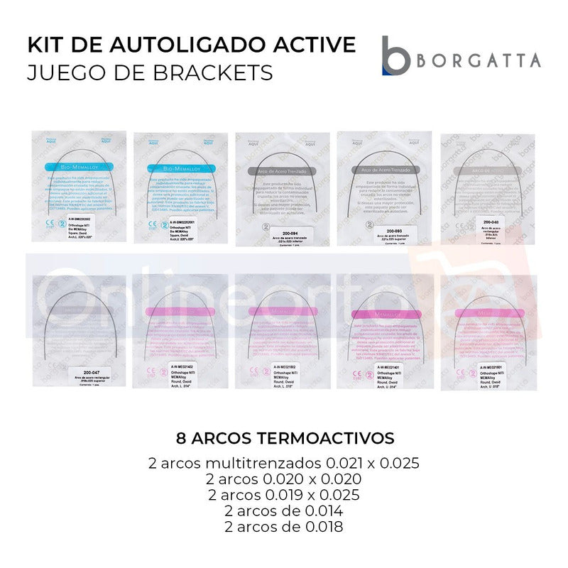 Bracket Kit Autoligado Interactivo Active .022 Arcos Tubos