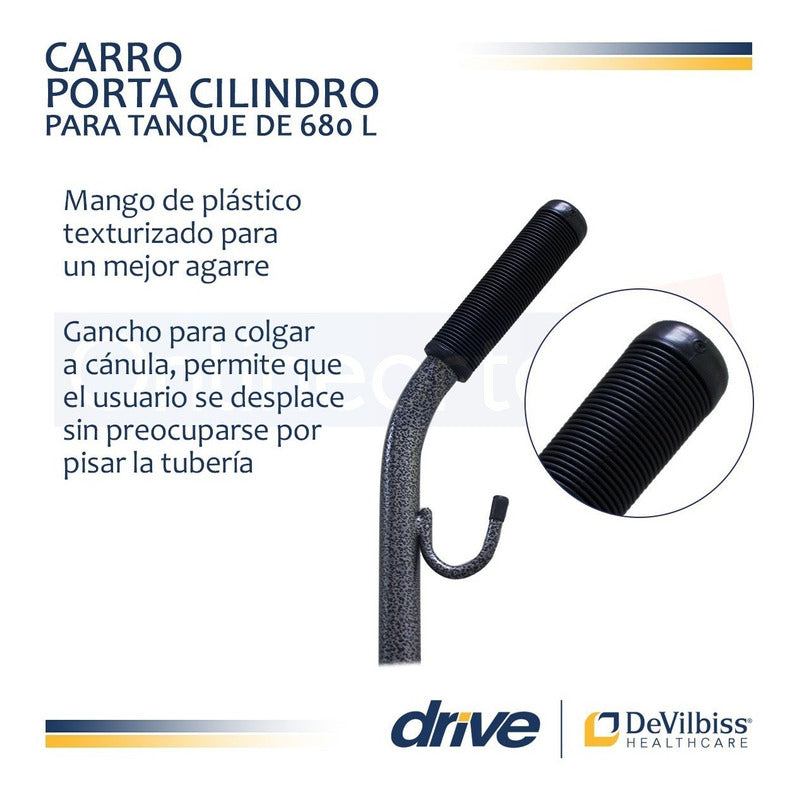 Carrito Porta Cilindro Drive Medical De Oxigeno 680 Litros