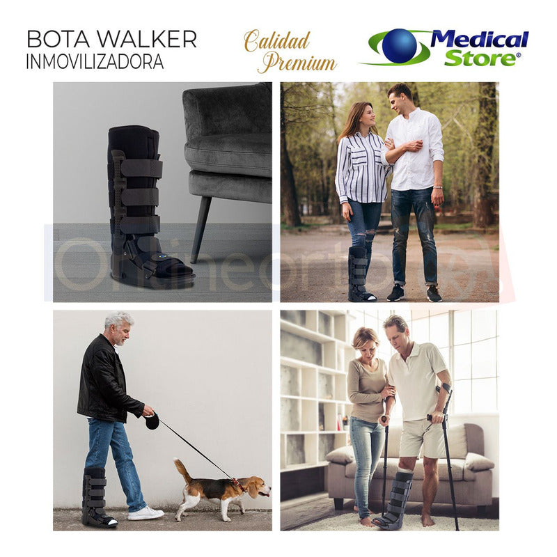 Bota Ferula Larga Walker Para Tobillo Inmovilizadora De Lujo