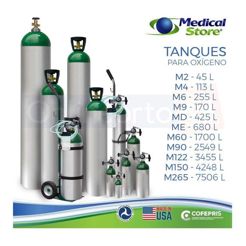 Equipo Oxigeno Kit Completo  M265 7506 Lit Marca Oxiplus