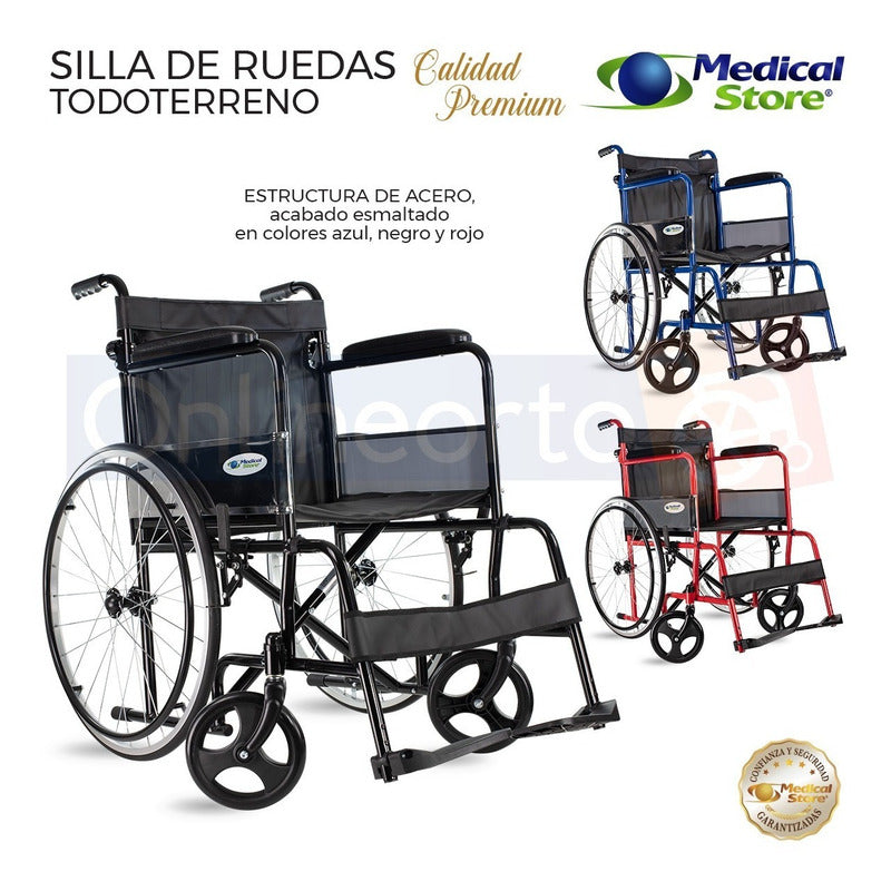 Silla De Ruedas De Lujo Plegable Compacta Todo Terreno Ms