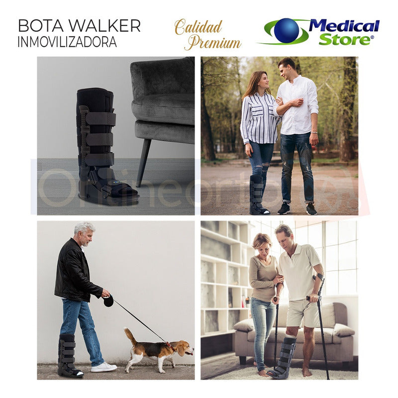 Bota Ferula Larga Walker Para Tobillo Inmovilizadora De Lujo