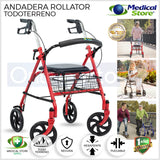 Andadera Ortopedica Rollator Asiento Silla Adulto Todo Terre