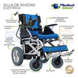 Silla De Ruedas Eléctrica Plegable Llanta Neumática