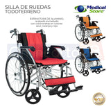 Silla De Ruedas Plegable Aluminio Ligera Todo Terreno Env Gr