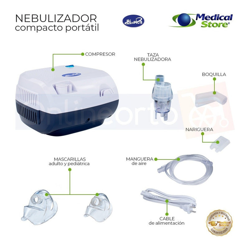 Nebulizador Super Silencioso Infantil Y Adulto Marca Bi-rich