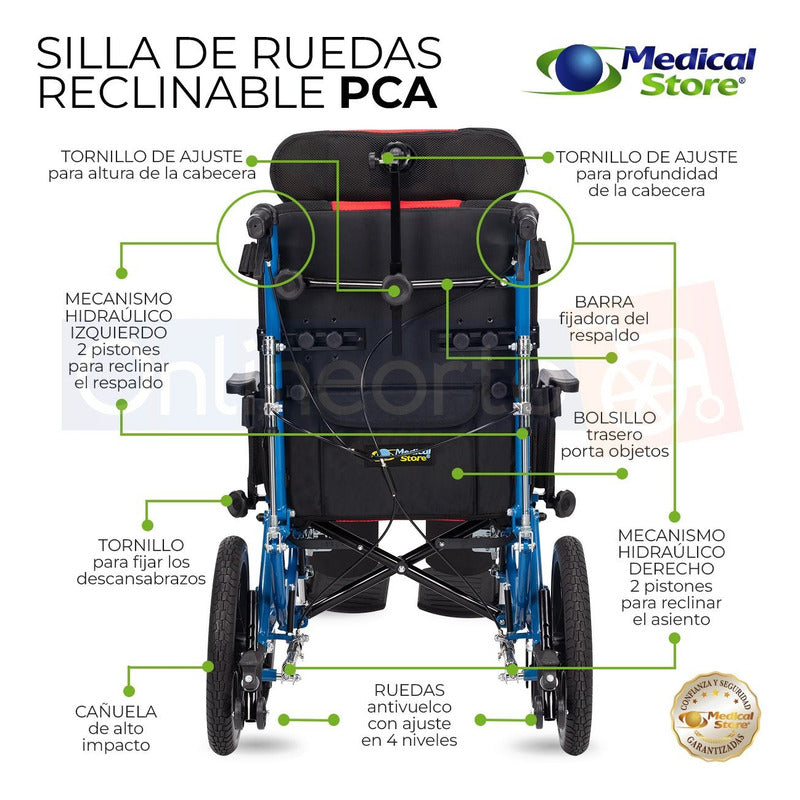 Silla De Ruedas Pca Paralisis Cerebral Adulto Medical Store