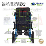 Silla De Ruedas Pca Paralisis Cerebral Adulto Medical Store