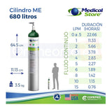 Kit De Oxigeno 682lts Portátil +oxímetro+ Inspirómetro