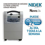 Concentrador De Oxigeno 5 Litros Nidek Nuvo Lite