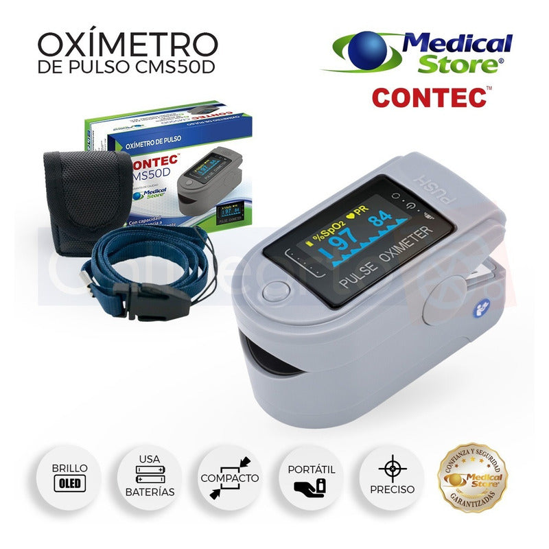 Oximetro De Pulso Adulto Pediatrico Medico De Lujo Digital