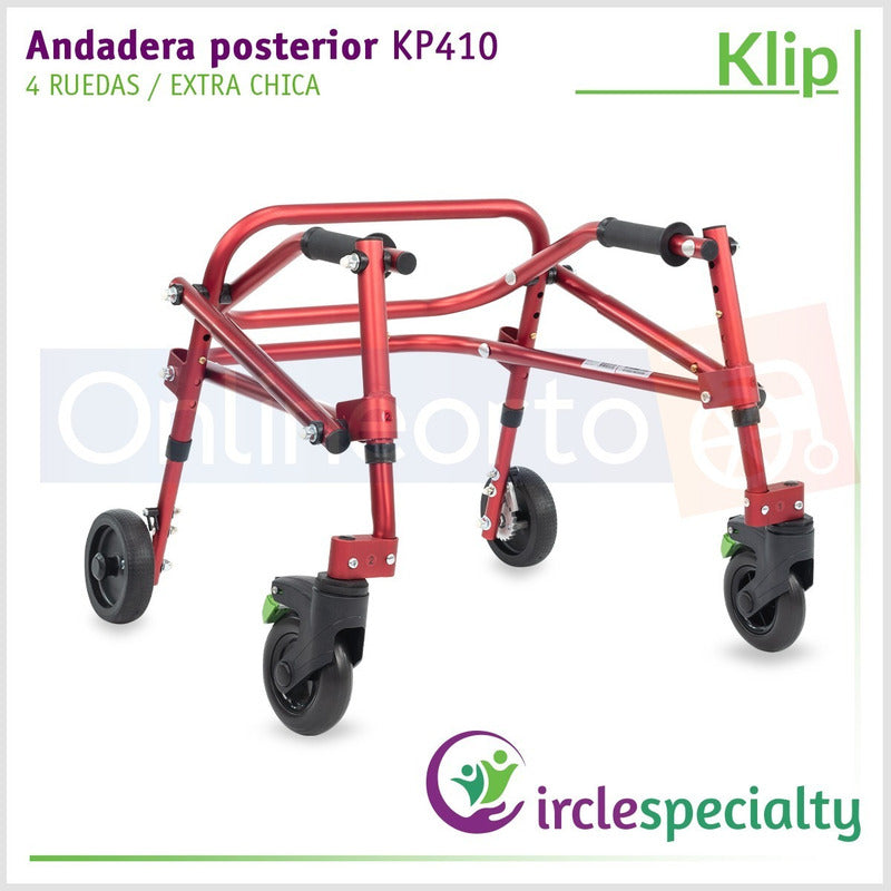Andadera Posterior Klip Especializada Exchica 4 Ruedas