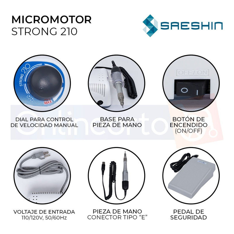 Micromotor Strong 210/108 Para Practica De Cirugia