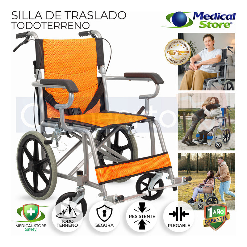 Silla De Ruedas De Lujo Plegable Compacta Todo Terreno Ms
